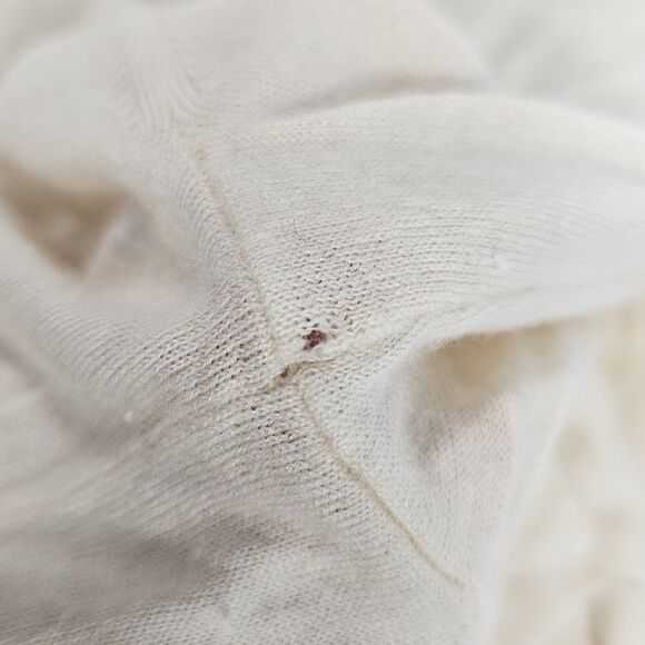 Tommy Bahama Lightweight 100% Cashmere Open Front Cardigan Sweater Sz L Cream - Picture 6 of 6